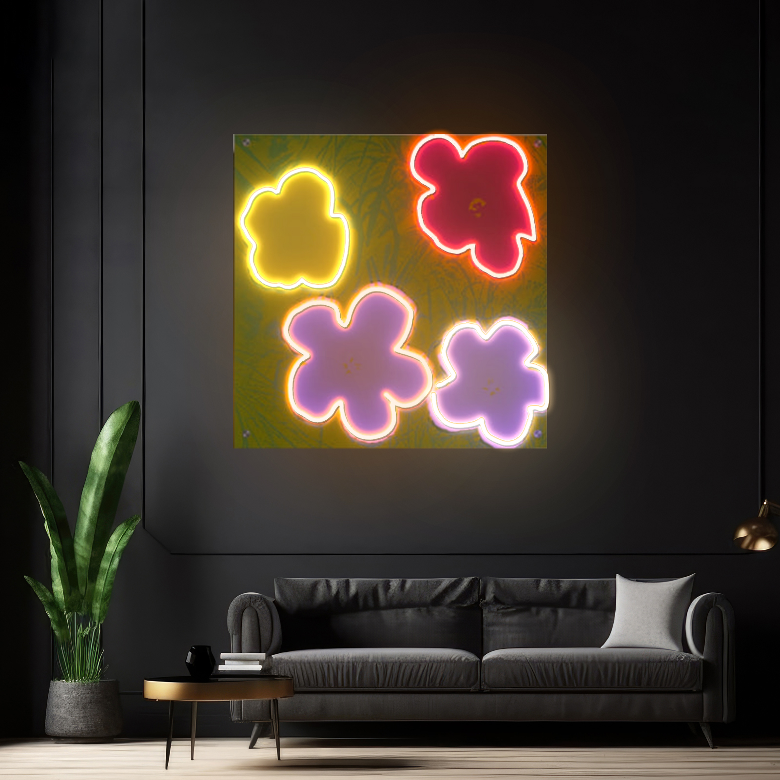 andy warhol flowers_暖白色