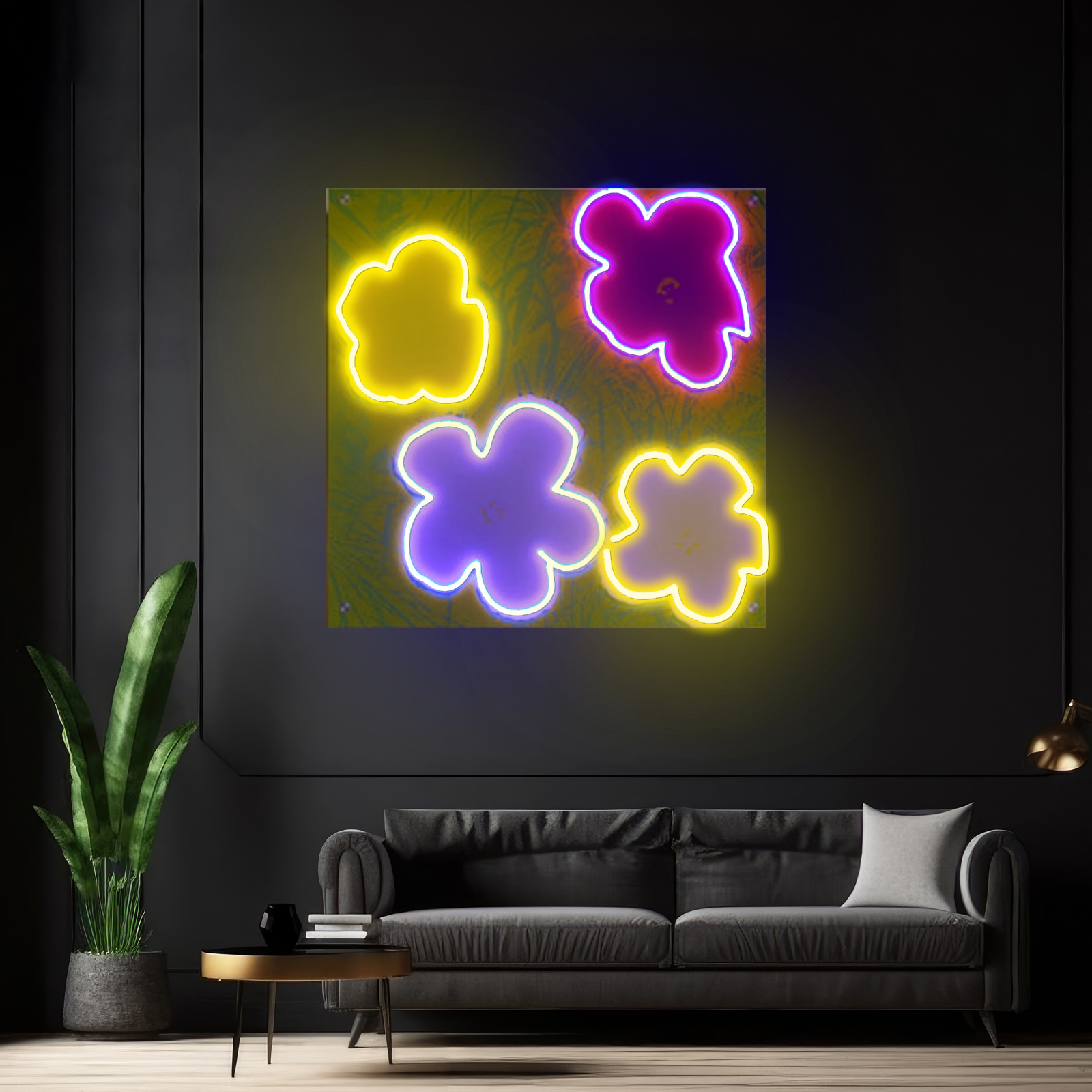andy warhol flowers_黄色