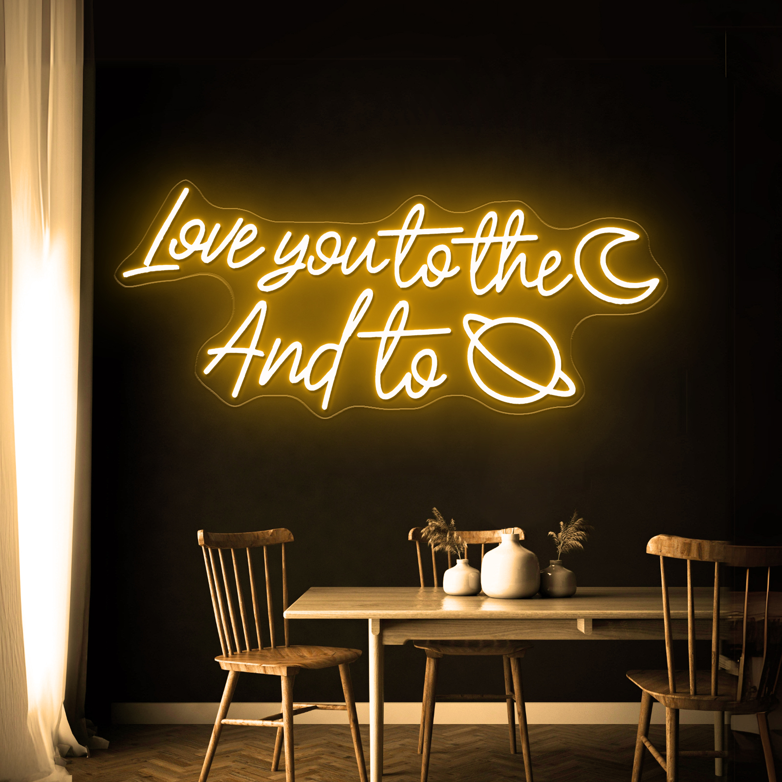 love you to the moon and to saturn_金黄色